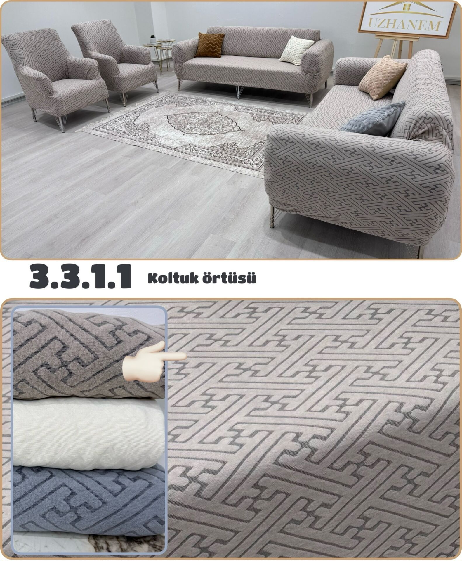 Anahtar Desen Koltuk Kılıfı 3.3.1.1 Koltuk Örtüsü Takımı