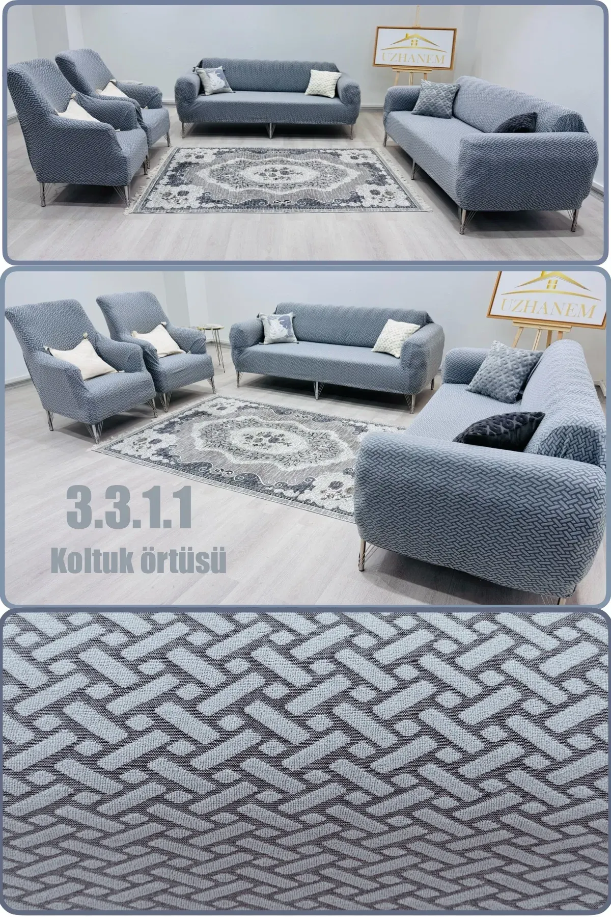 3.3.1.1 koltuk örtüsü takımı koltuk kılıfı gri
