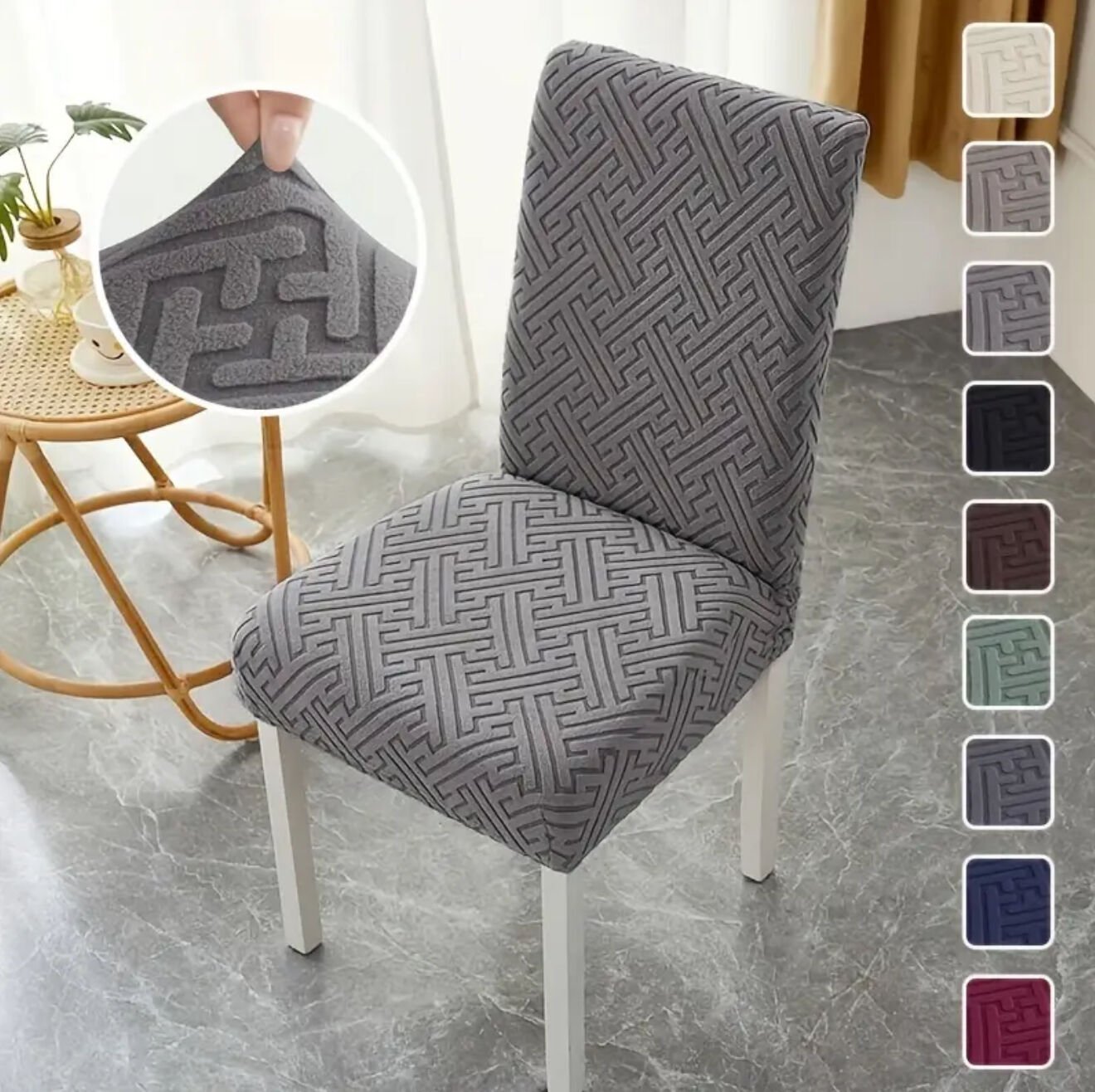anahtar desen sandalye kılıfı lastikli sandalye örtüsü 1adet