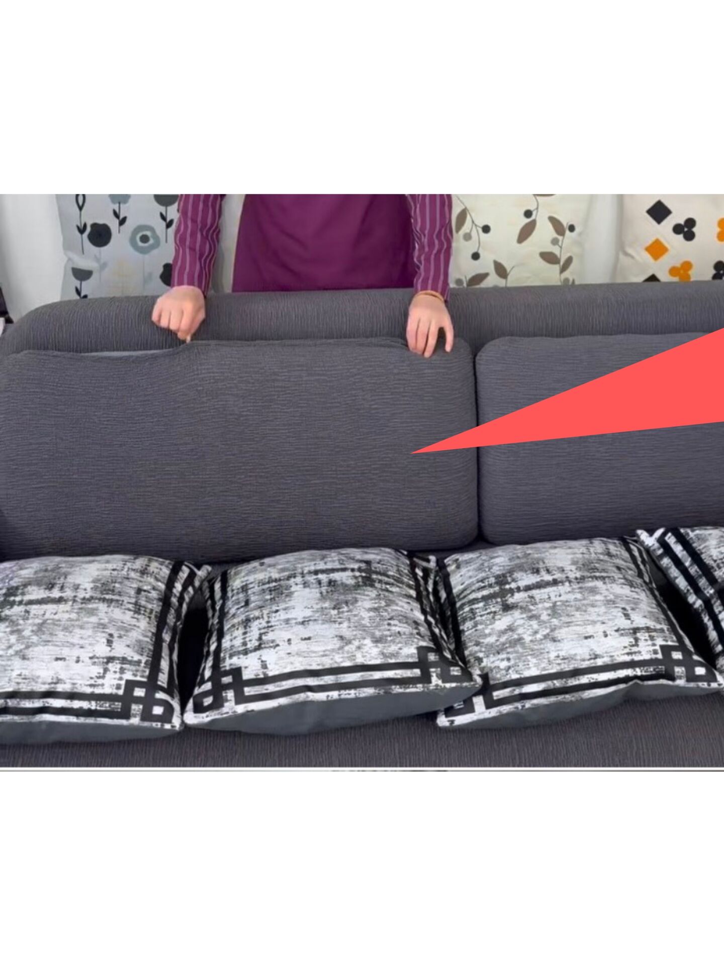 Koltuk Sırt Kırlenti / Kanepe Minderi / Sırt Yastık Kılıfı/ Sırt Yastığı Kılıfı 1adet 90 X 43cm