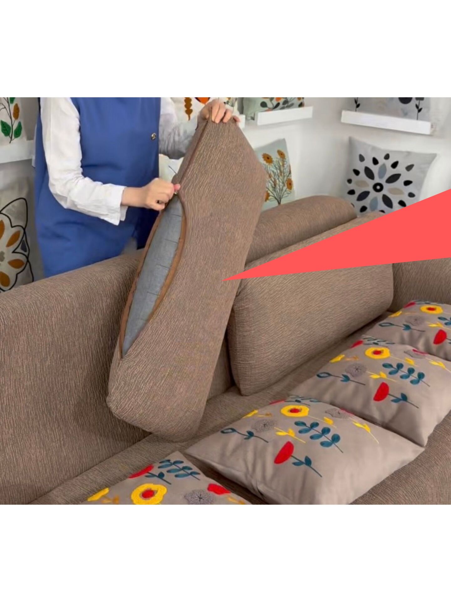 Koltuk Sırt Kırlenti / Kanepe Minderi / Sırt Yastık Kılıfı/ Sırt Yastığı Kılıfı 1adet 90 X 43cm