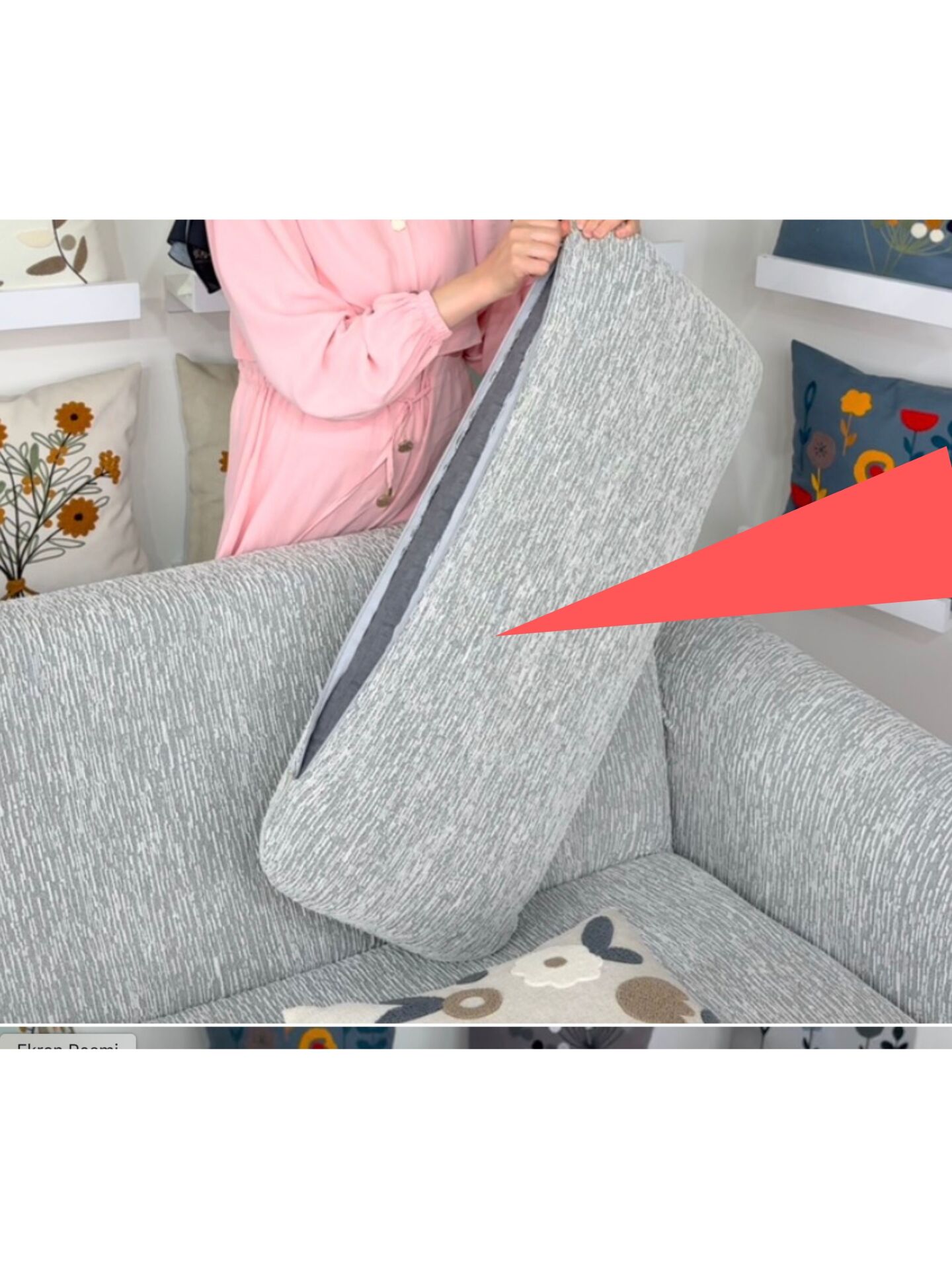 Koltuk Sırt Kırlenti / Kanepe Minderi / Sırt Yastık Kılıfı/ Sırt Yastığı Kılıfı 1adet 90 X 43cm