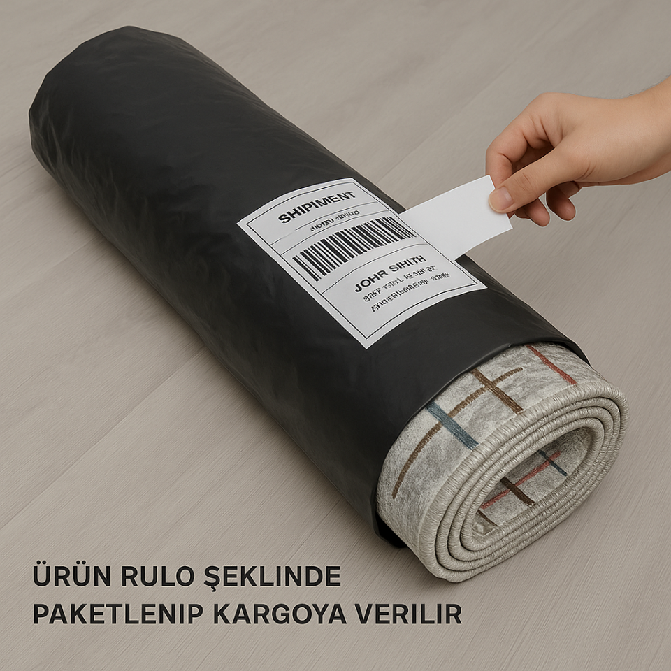 Dot Taban Kaymaz Halı Yolluk Mutfak Salon Halısı Dijital Baskılı Yıkanabilir