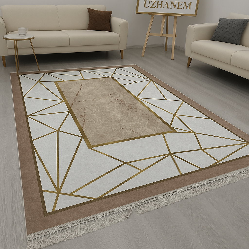 Dot Taban Kaymaz Halı Yolluk Mutfak Salon Halısı Dijital Baskılı Yıkanabilir