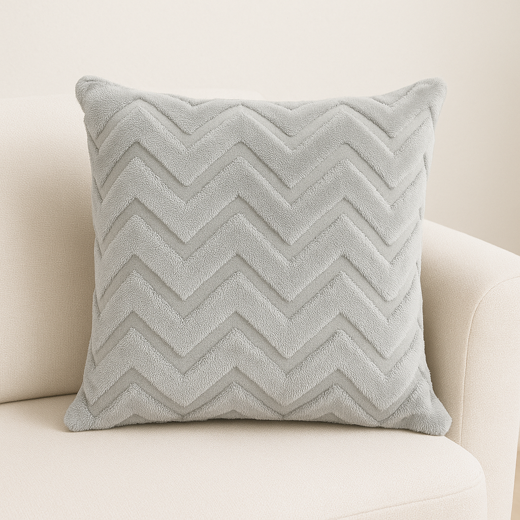 özel Tasarım 45 x 45cm Punch Panç Desen Dekoratif Kırlent Kılıfı gri