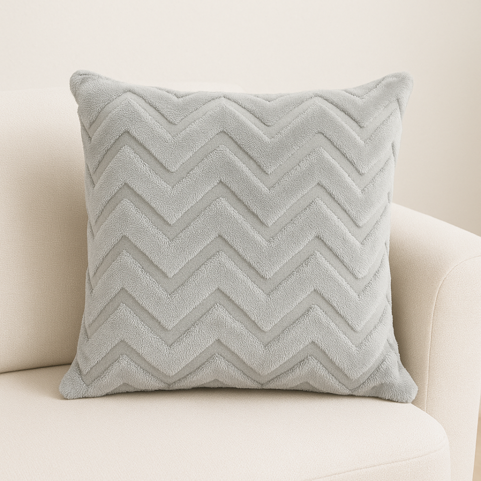 özel Tasarım 45 x 45cm Punch Panç Desen Dekoratif Kırlent Kılıfı gri
