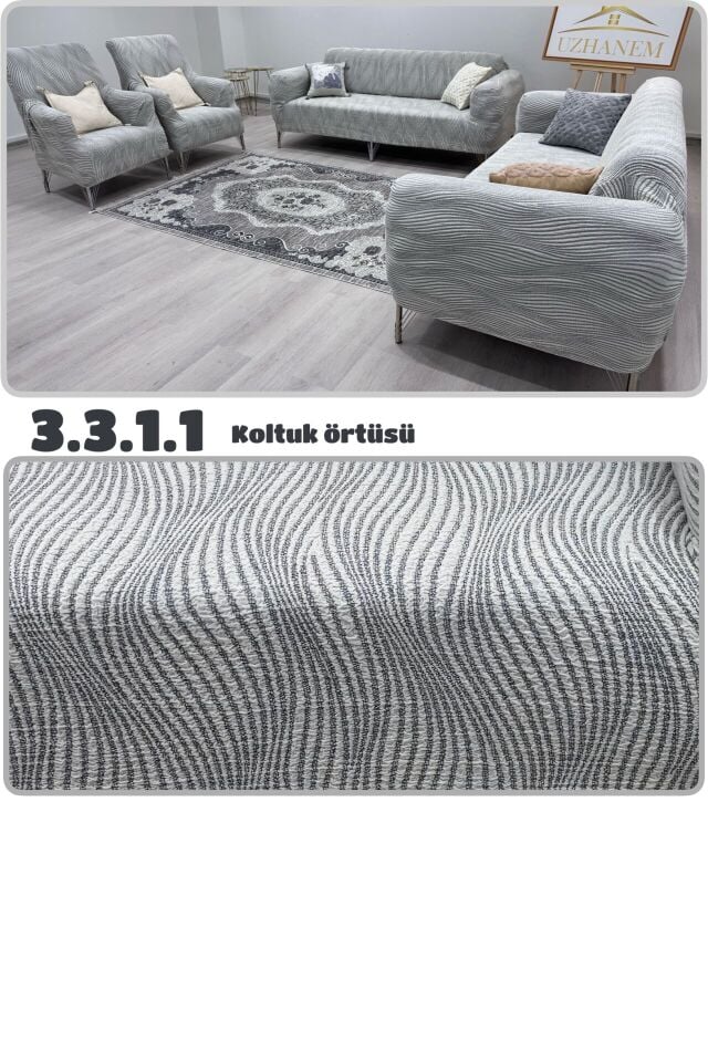 Ağaç Kabuğu Desen Koltuk Kılıfı 3.3.1.1 Koltuk Örtüsü Takımı