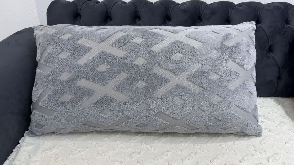 Koltuk Sırt Kırlenti / 50 x 90cm  Kanepe Minderi / Sırt Yastık Kılıfı/ Sırt Yastığı Kılıfı.  gri rengi