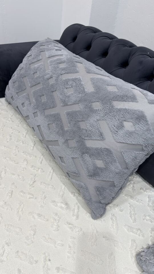 Koltuk Sırt Kırlenti / 50 x 90cm  Kanepe Minderi / Sırt Yastık Kılıfı/ Sırt Yastığı Kılıfı.  gri rengi