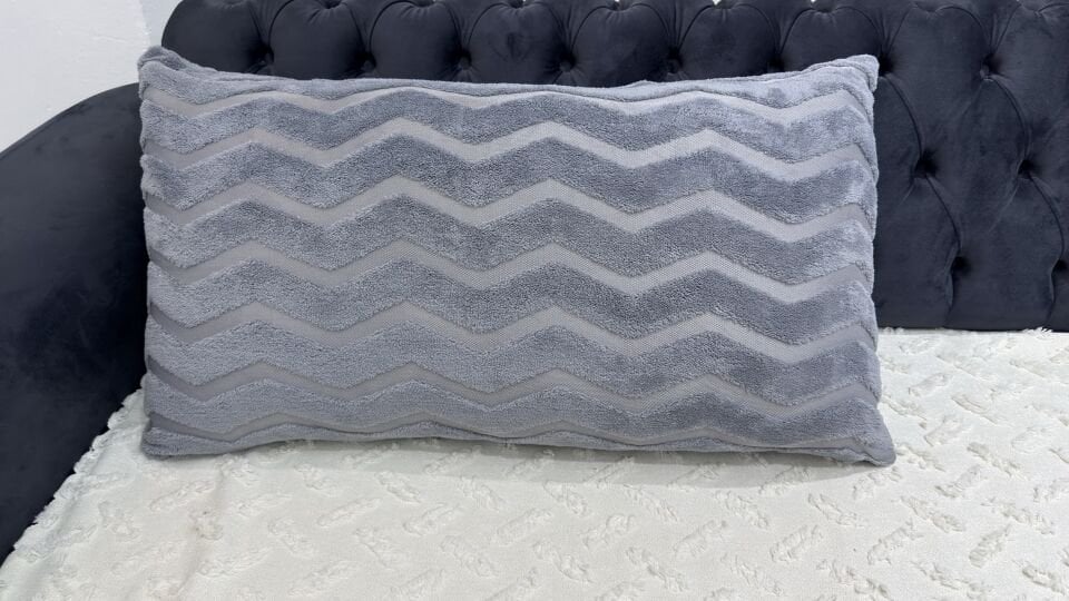 Koltuk Sırt Kırlenti / 50 x 90cm  Kanepe Minderi / Sırt Yastık Kılıfı/ Sırt Yastığı Kılıfı.  gri rengi