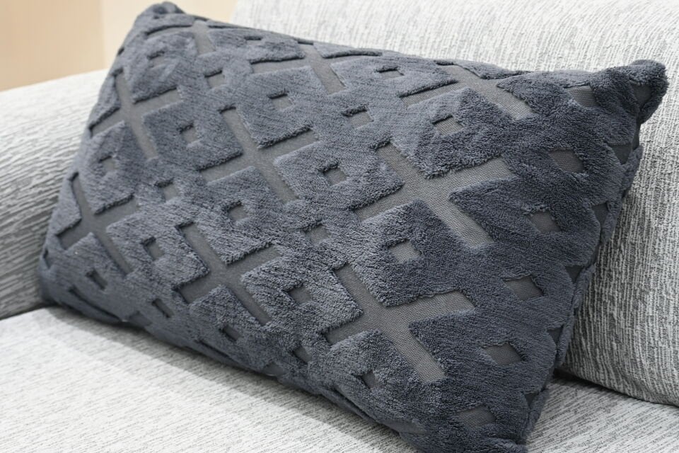 Koltuk Sırt Kırlenti / 50 x 90cm  Kanepe Minderi / Sırt Yastık Kılıfı/ Sırt Yastığı Kılıfı.  antrasit rengi