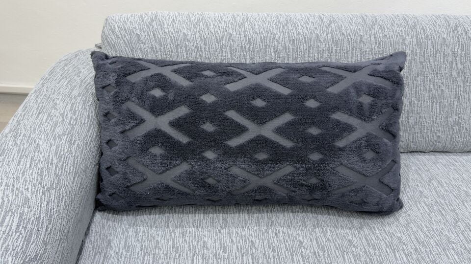 Koltuk Sırt Kırlenti / 50 x 90cm  Kanepe Minderi / Sırt Yastık Kılıfı/ Sırt Yastığı Kılıfı.  antrasit rengi