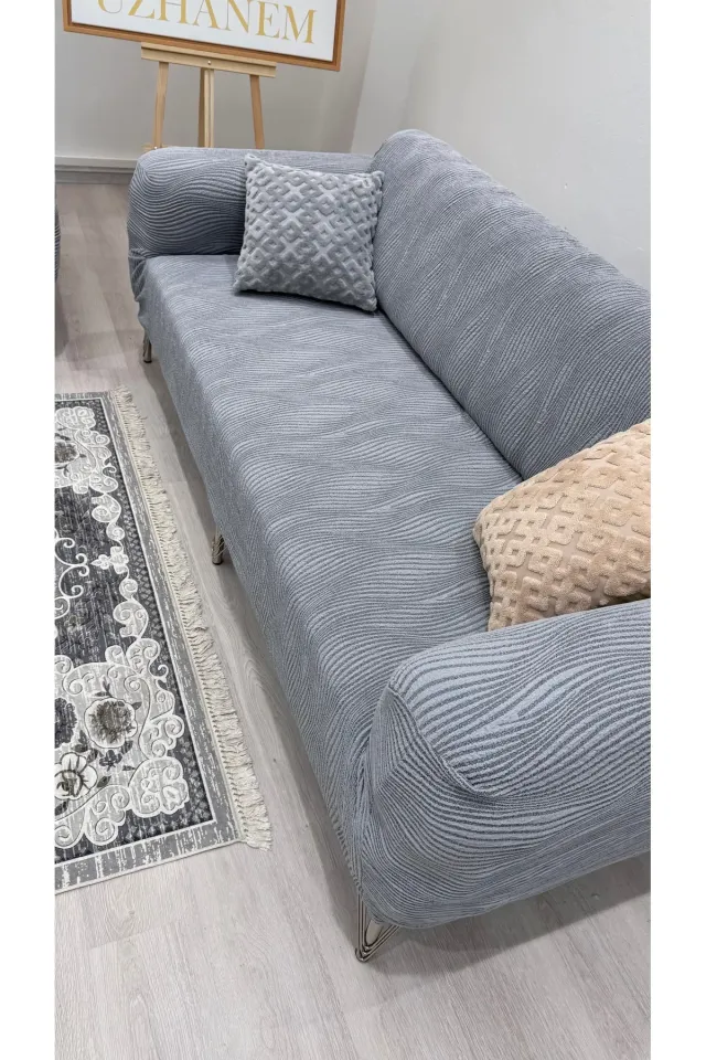 Ağaç Kabuğu Desen Koltuk Kılıfı 3.3.1.1 Koltuk Örtüsü Takımı gri