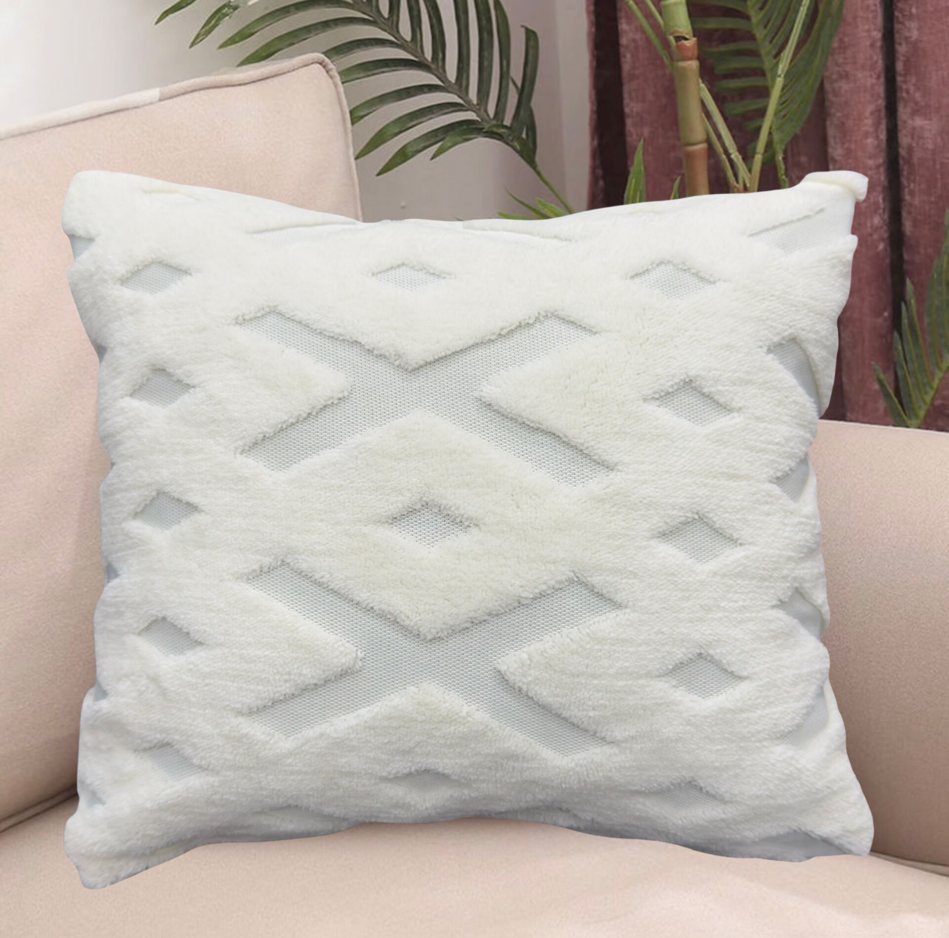 özel Tasarım 45 x 45cm Punch Panç Desen Dekoratif Kırlent Kılıfı