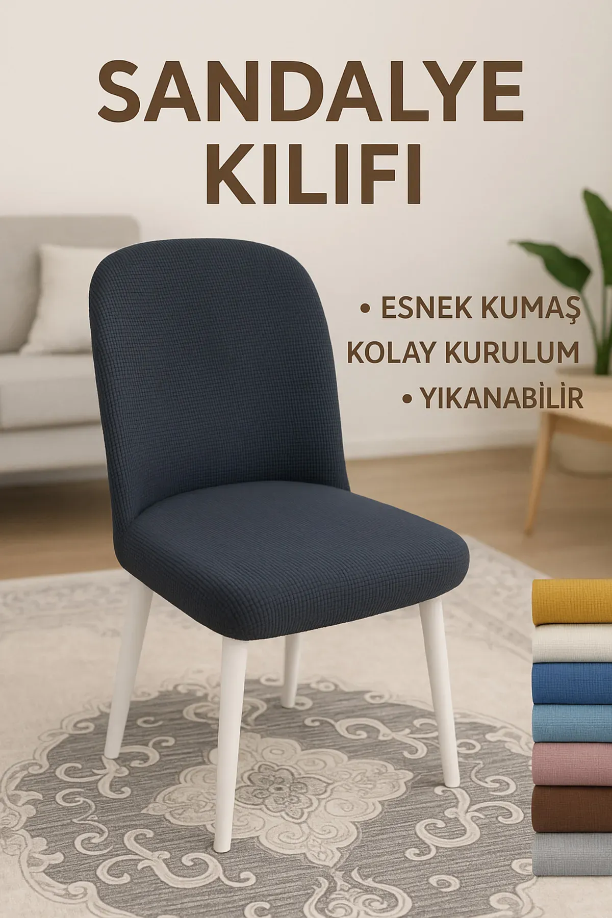 büyük oval sandalye kılıfı sandalye örtüsü