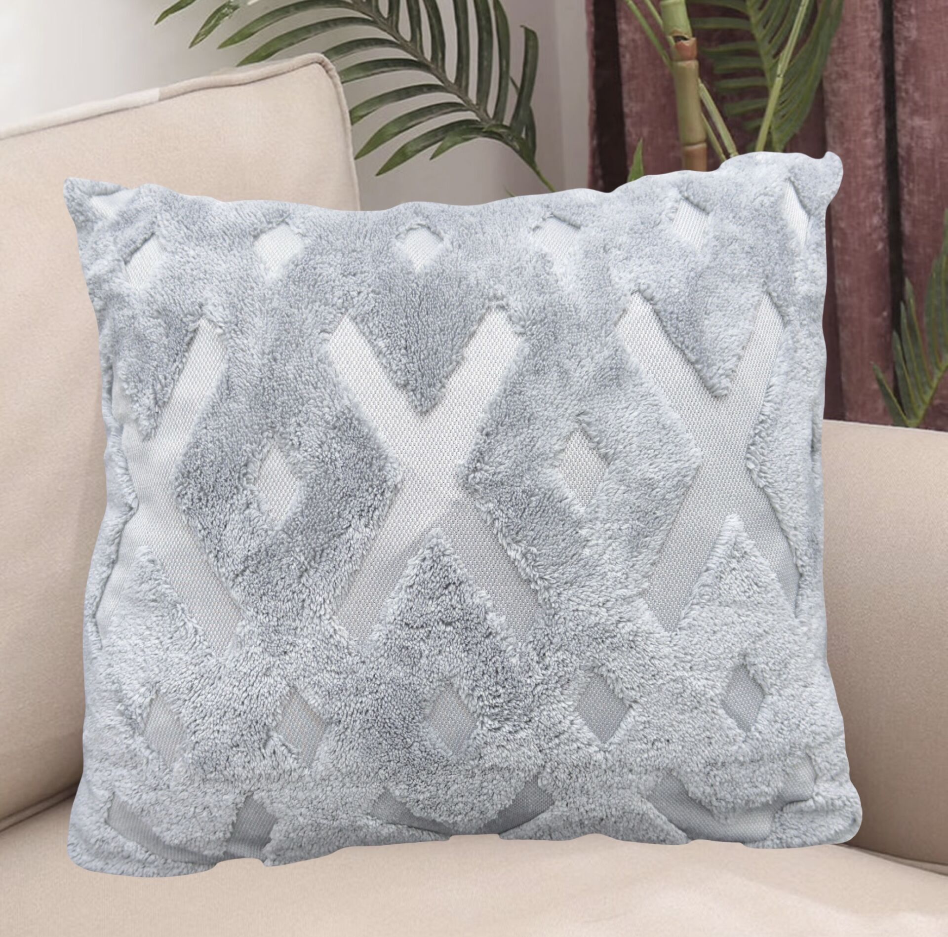 özel Tasarım 45 x 45cm Punch Panç Desen Dekoratif Kırlent Kılıfı