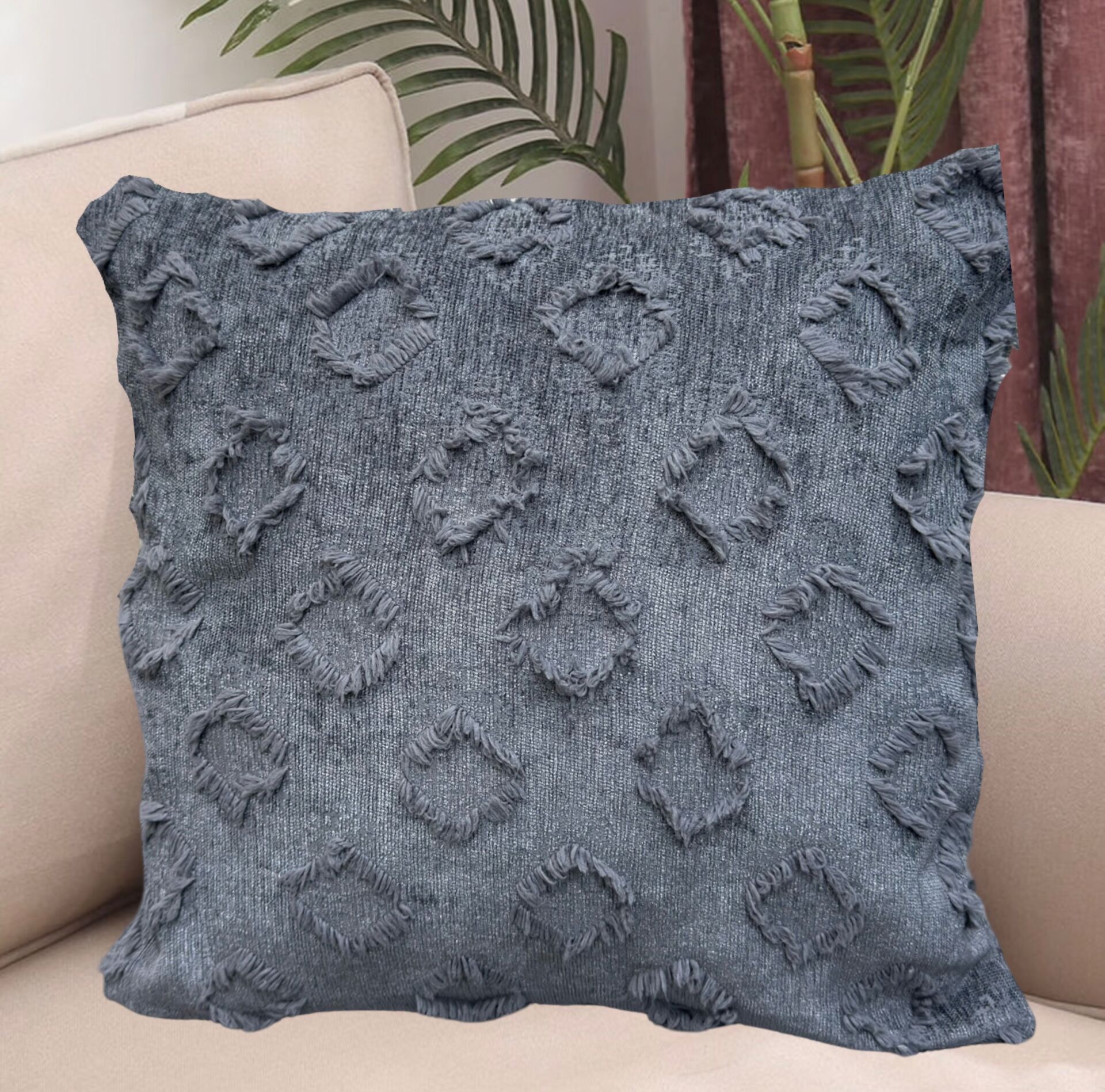 özel Tasarım 45 x 45cm Punch Panç Desen Dekoratif Kırlent Kılıfı