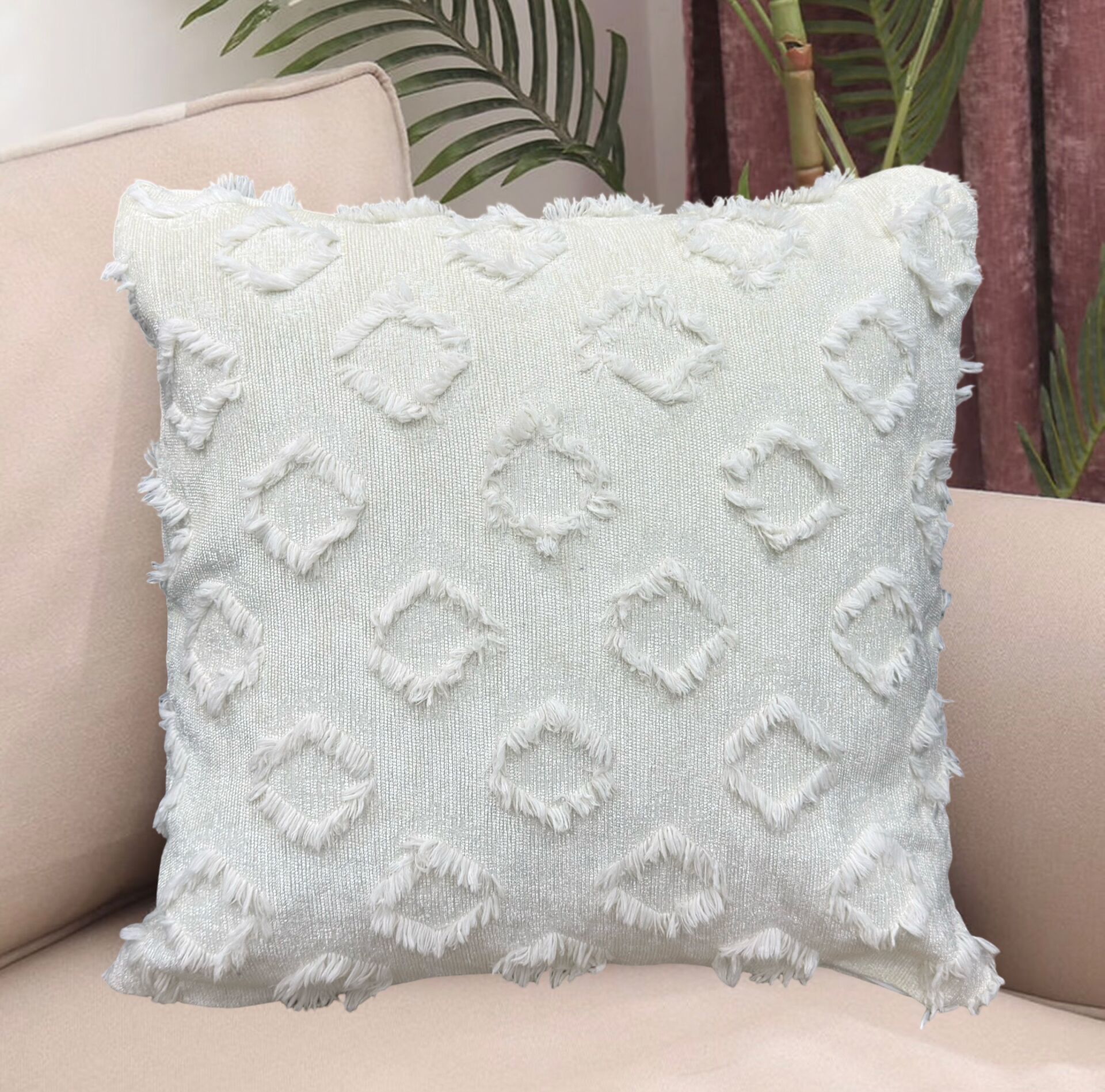 özel Tasarım 45 x 45cm Punch Panç Desen Dekoratif Kırlent Kılıfı