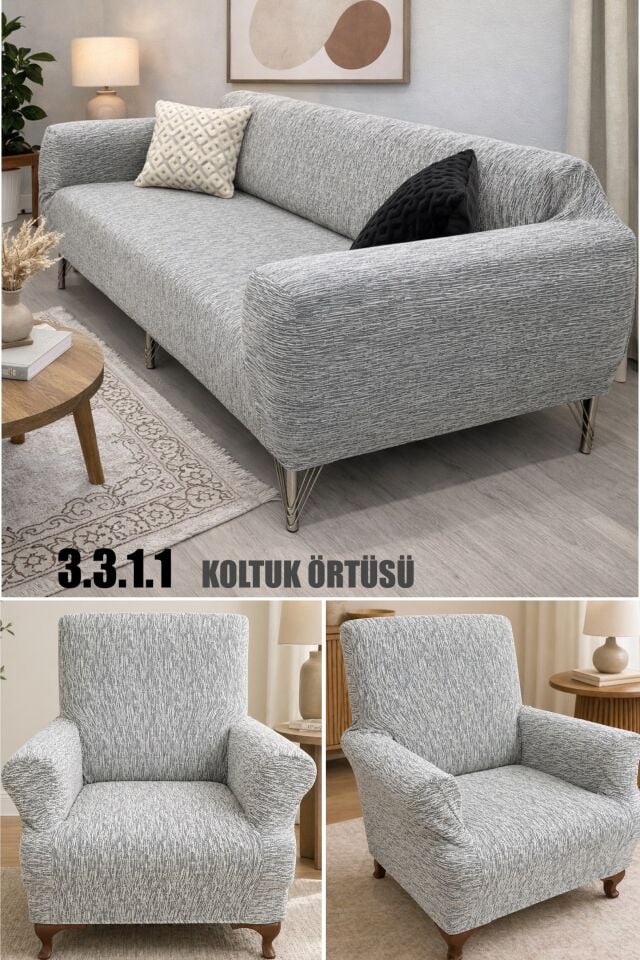 Ağaç Kabuğu Desen Koltuk Kılıfı 3.3.1.1 Koltuk Örtüsü Takımı