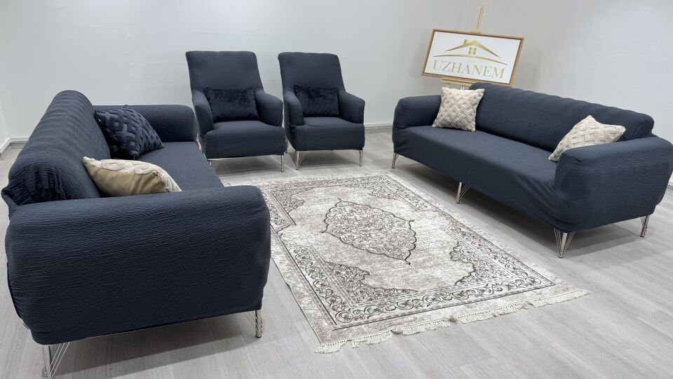 Ağaç Kabuğu Desen Koltuk Kılıfı 3.3.1.1 Koltuk Örtüsü Takımı antrasit