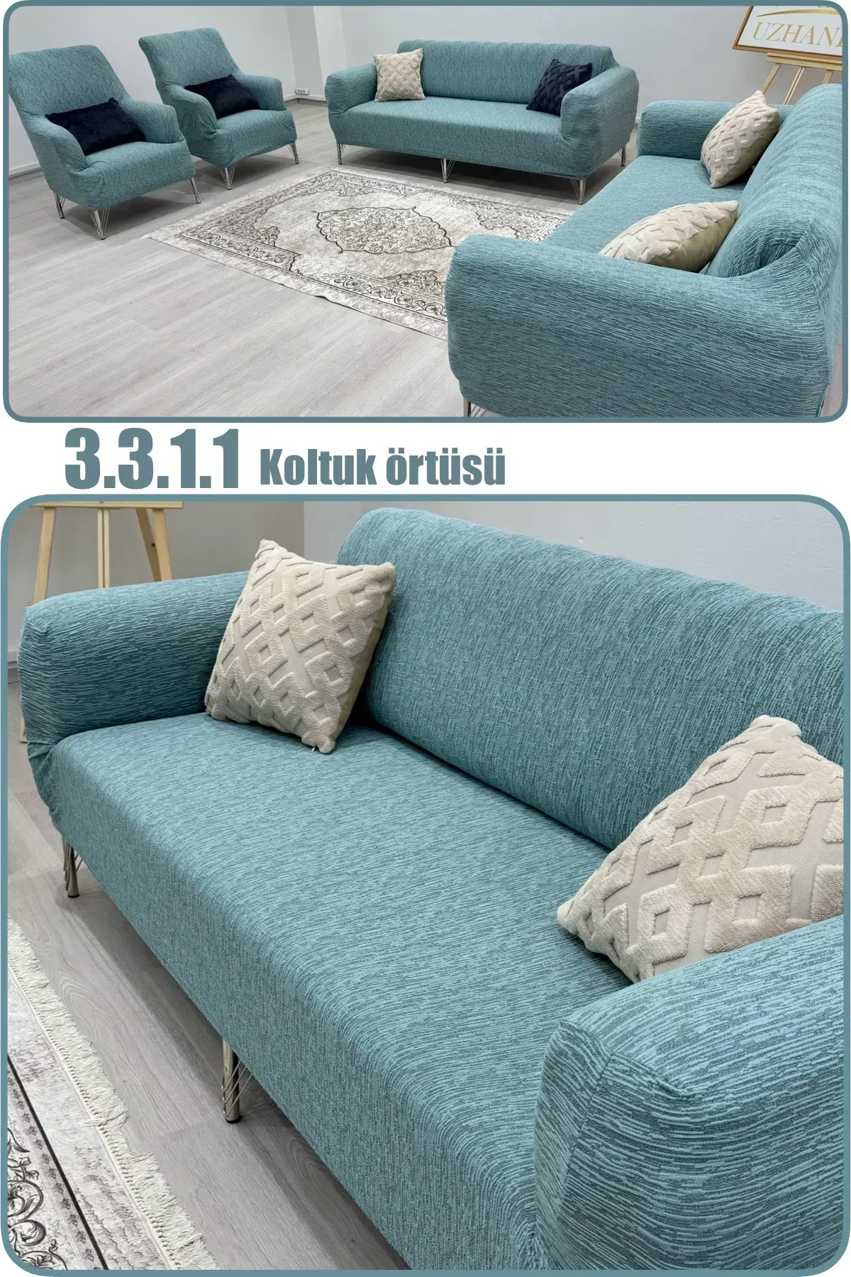 Ağaç Kabuğu Desen Koltuk Kılıfı 3.3.1.1 Koltuk Örtüsü Takımı minit
