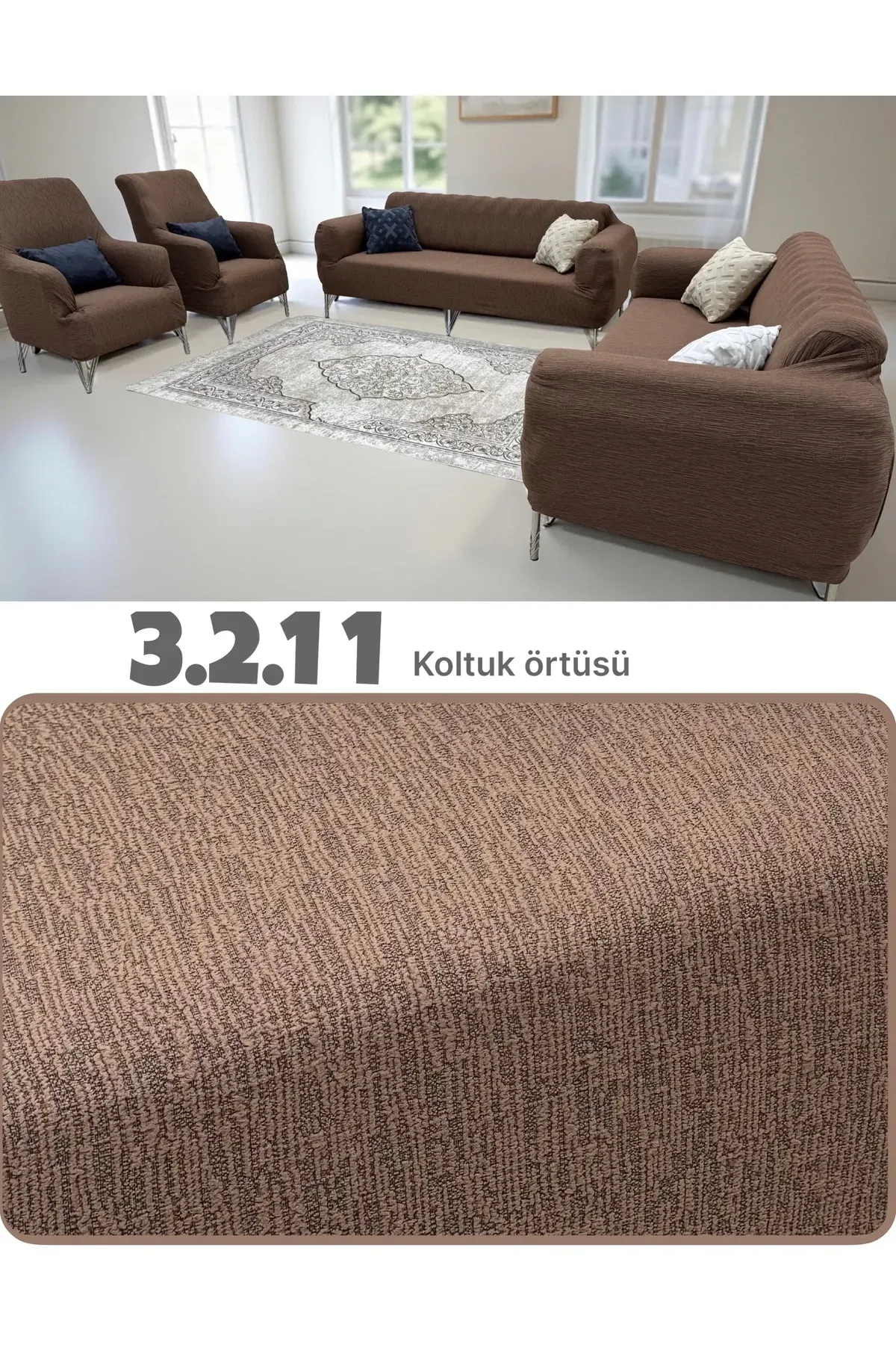 3.2.1.1 koltuk örtüsü takımı koltuk kılıfı kahverengi