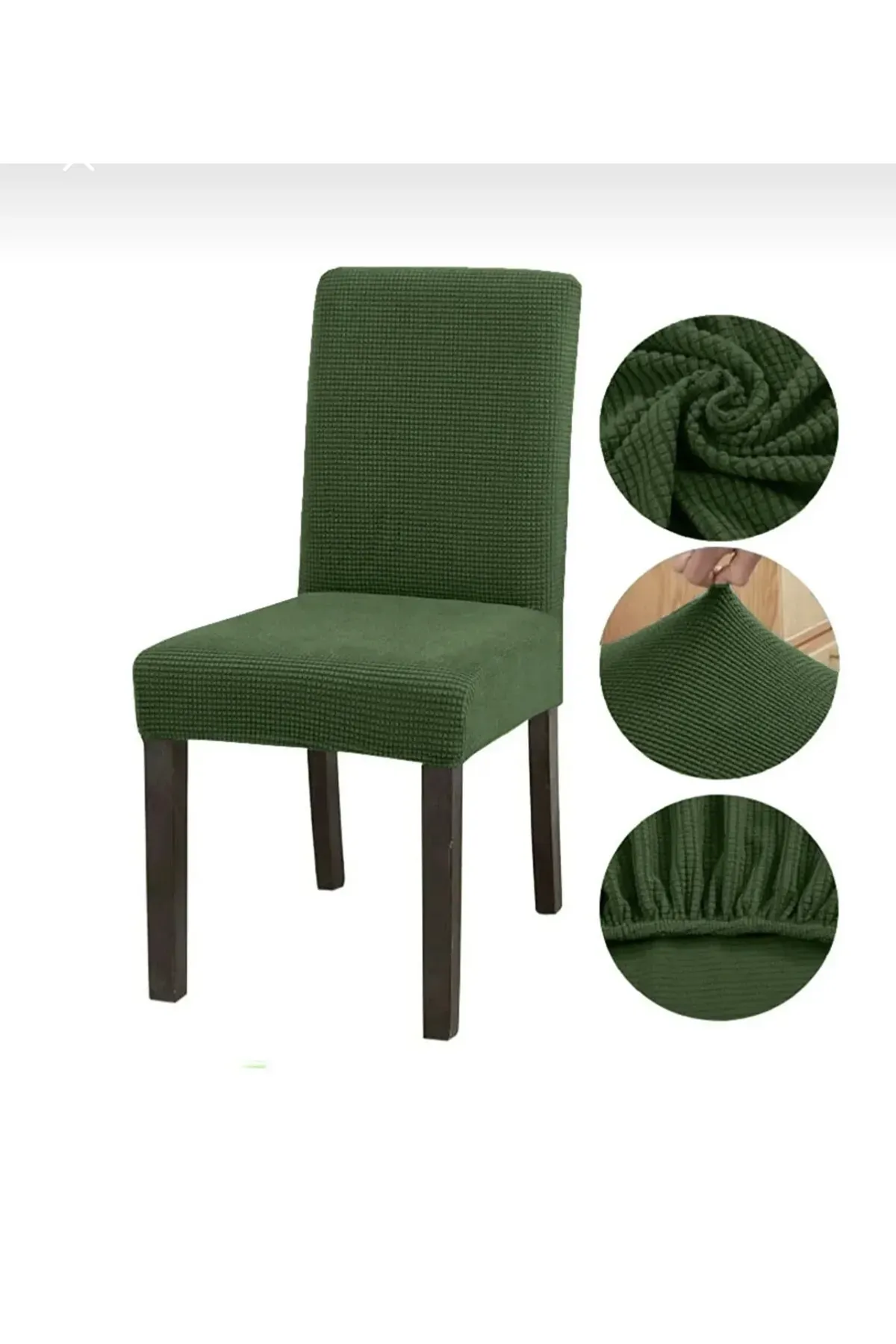 sandalye kılıfı pitikare sandalye örtüsü yeşil