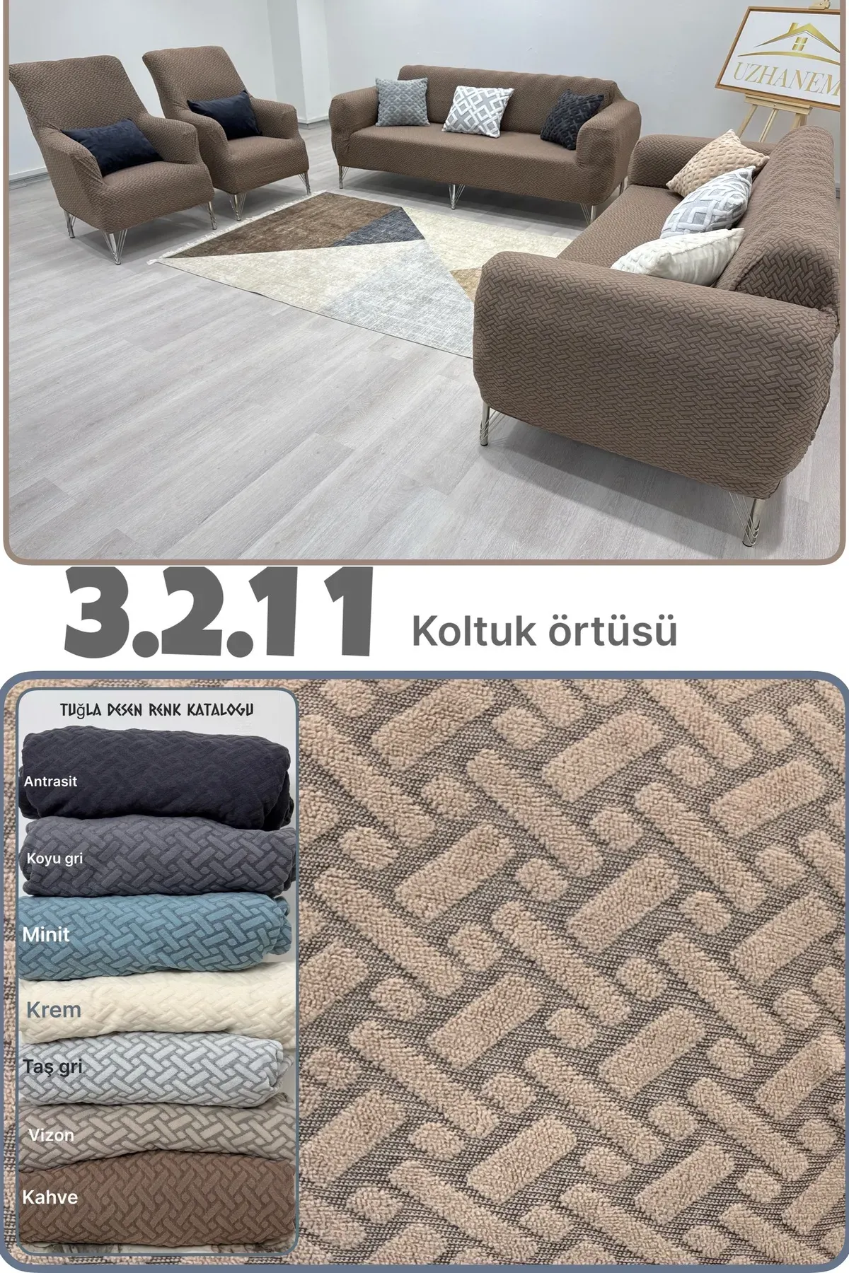 3.2.1.1 koltuk örtüsü takımı koltuk kılıfı kahverengi