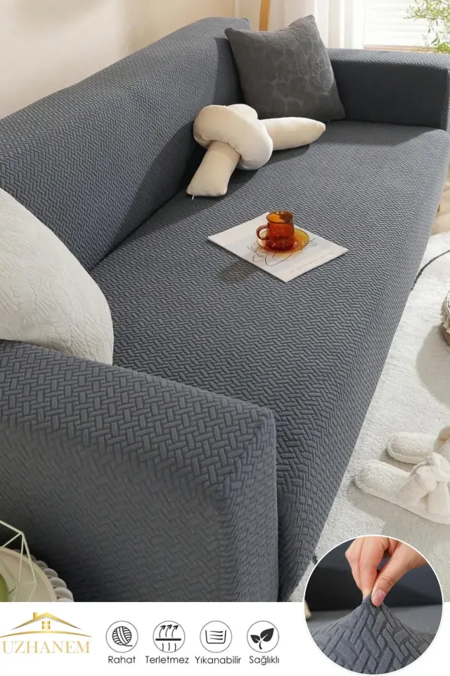 Koltuk Kılıfı Koltuk Örtüsü 3kişilik Koltuk Için 1 Adet Likrali Yüksek Kaliteli (1adet)