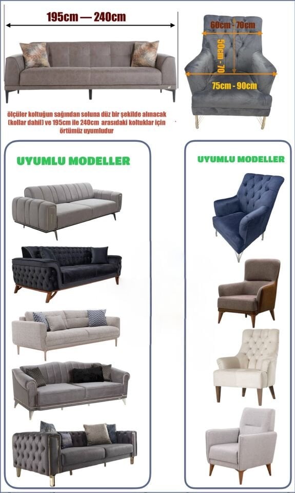 koltuk kılıfı . koltuk örtüsü lastikli, kayma yapmayan üç kişilik kanepe çekyat kılıfı
