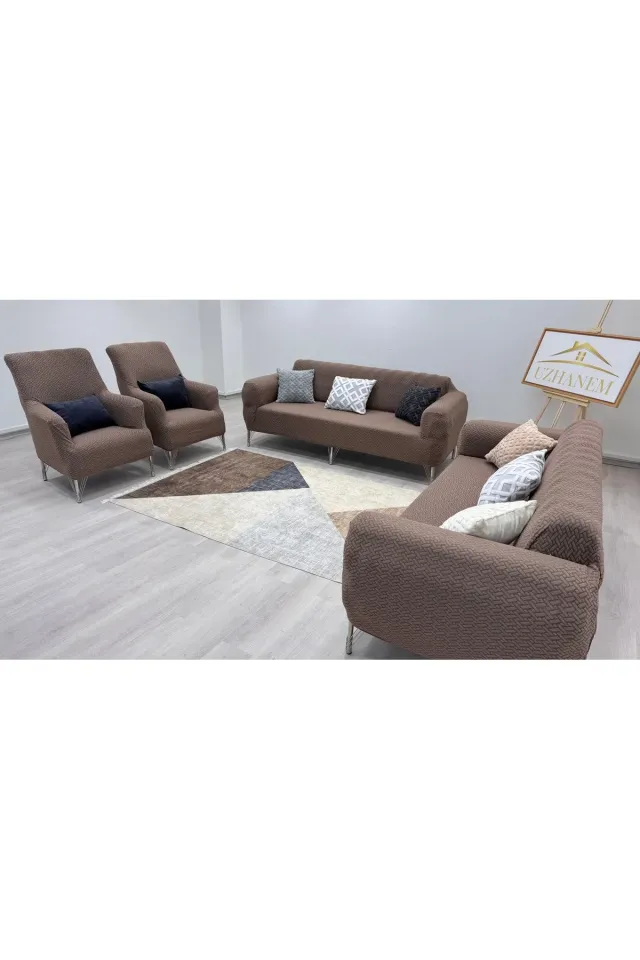 3.3.1.1 koltuk örtüsü takımı koltuk kılıfı sofa cover kahverengi