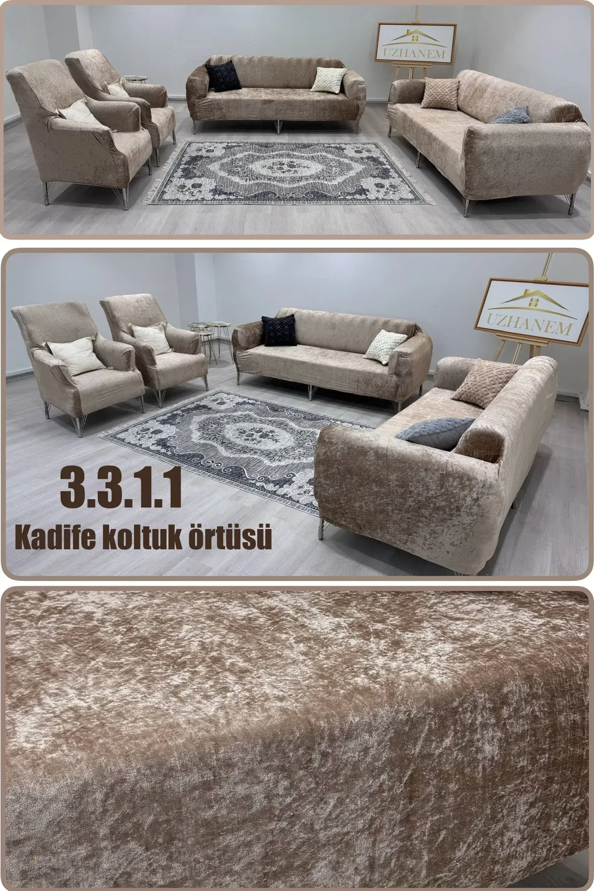 kadife 3.3.1.1 koltuk örtüsü koltuk kılıfı takımı
