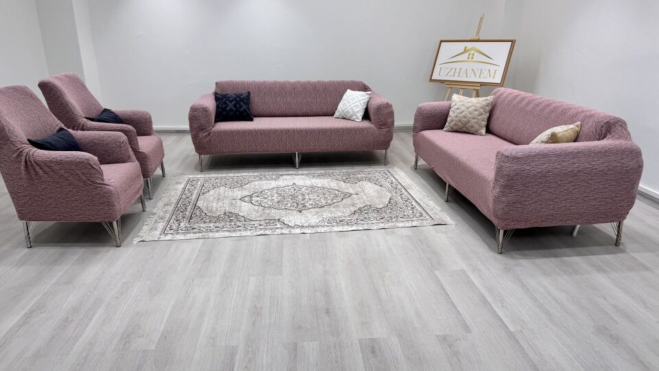 Ağaç Kabuğu Desen Koltuk Kılıfı 3.3.1.1 Koltuk Örtüsü Takımı pudra