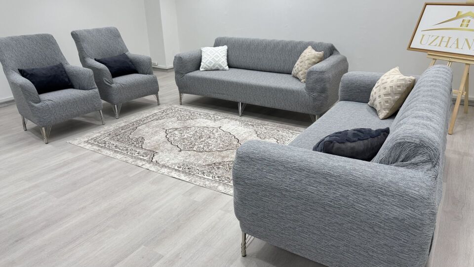 Ağaç Kabuğu Desen Koltuk Kılıfı 3.3.1.1 Koltuk Örtüsü Takımı gri