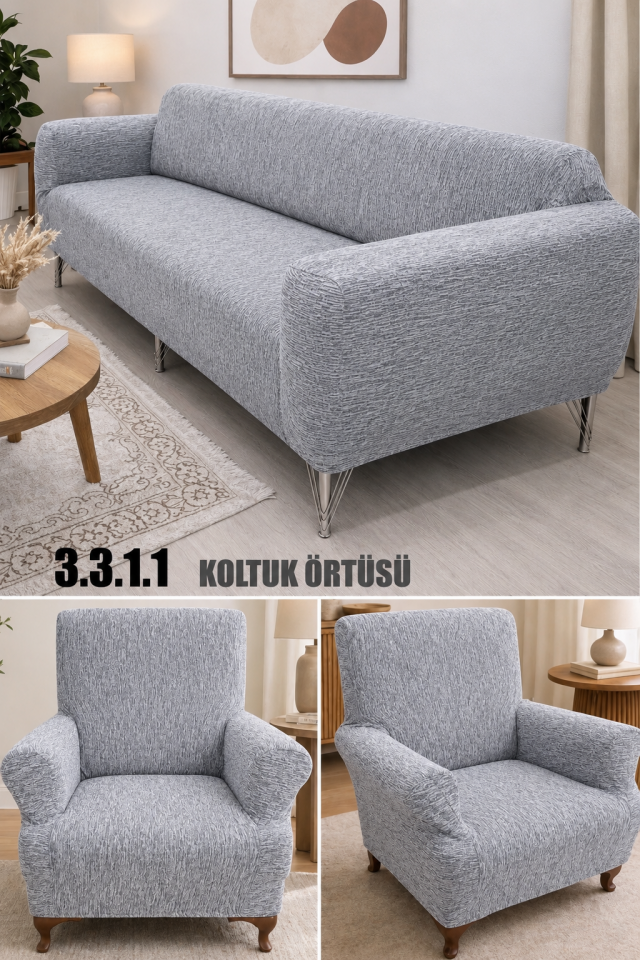 Ağaç Kabuğu Desen Koltuk Kılıfı 3.3.1.1 Koltuk Örtüsü Takımı