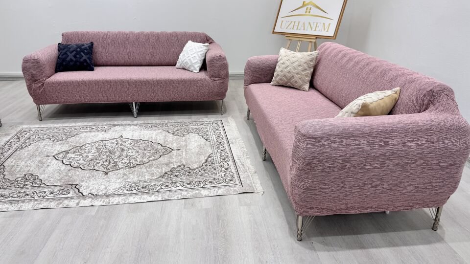 Ağaç Kabuğu Desen Koltuk Kılıfı 3.3.1.1 Koltuk Örtüsü Takımı pudra