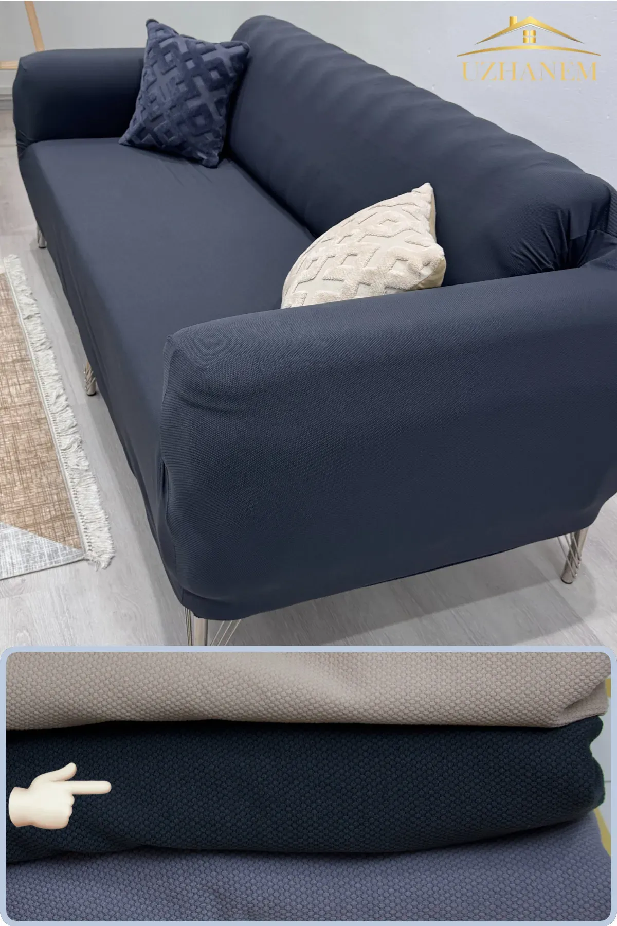 Koltuk Örtüsü Bal Peteği Desen Üç Kişilik Koltuk Kılıfı . Tüylenme Yapmaz