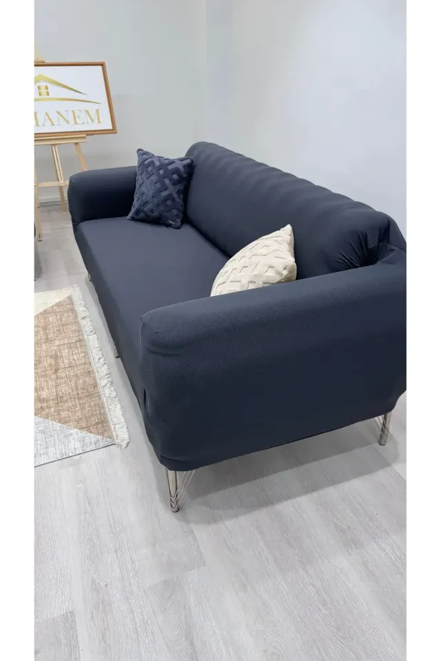 Koltuk Örtüsü Bal Peteği Desen Üç Kişilik Koltuk Kılıfı . Tüylenme Yapmaz antrasit
