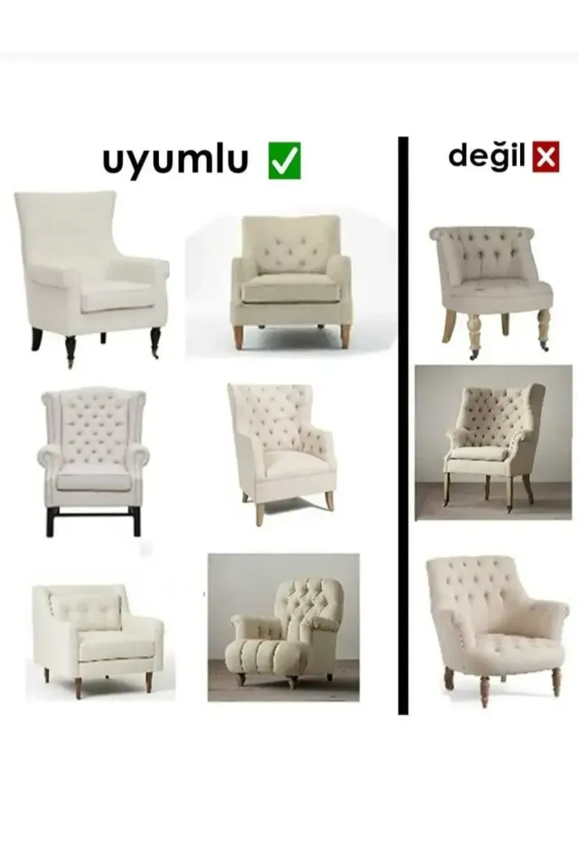 Streç Lastikli Esnek Yıkanabilir Pamuklu Jakarlı Berjer Koltuk Örtüsü (TEK KİŞİLİK KOLTUK İÇİN(