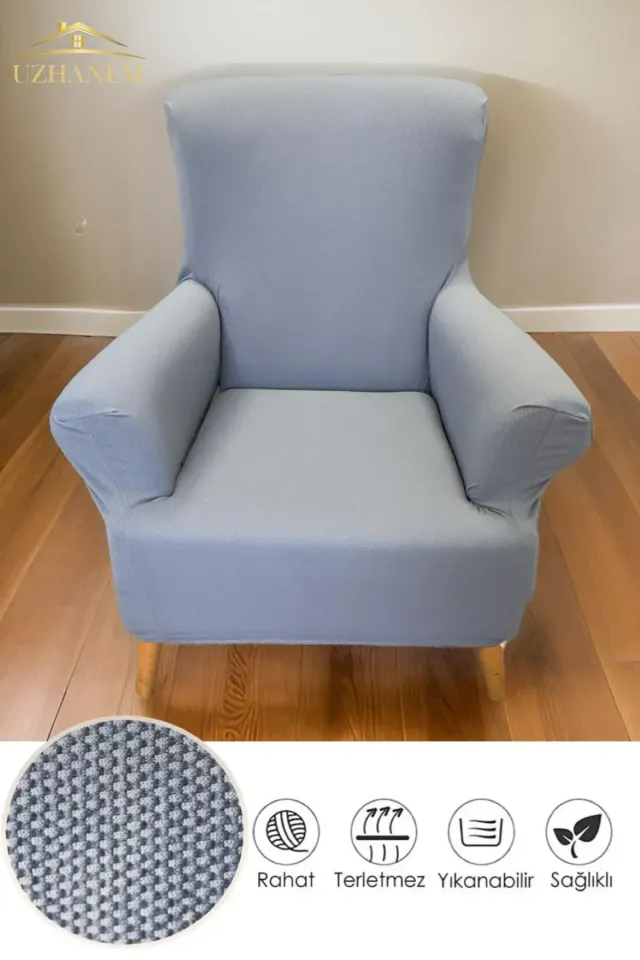koltuk kılıfı berjer koltuk örtüsü tekli koltuk kılıfı sofa cover gri