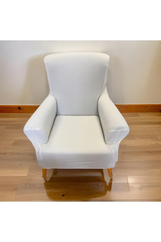 koltuk kılıfı berjer koltuk örtüsü tekli koltuk kılıfı sofa cover krem