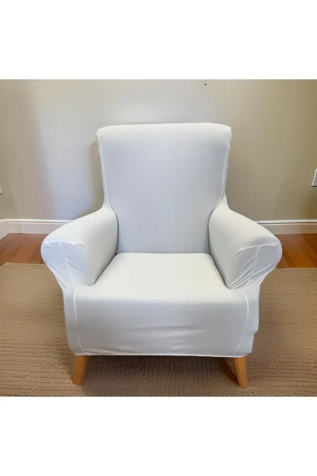 koltuk kılıfı berjer koltuk örtüsü tekli koltuk kılıfı sofa cover krem