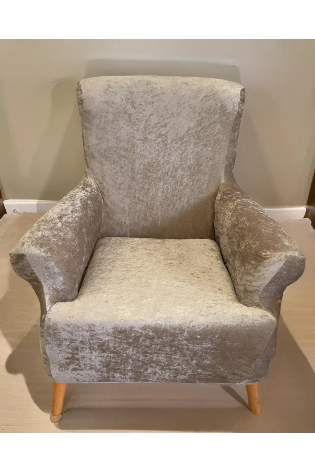 Berjer Koltuk Örtüsü kadıfe Kumaş Tekli Koltuk Kılıfı kahverengi