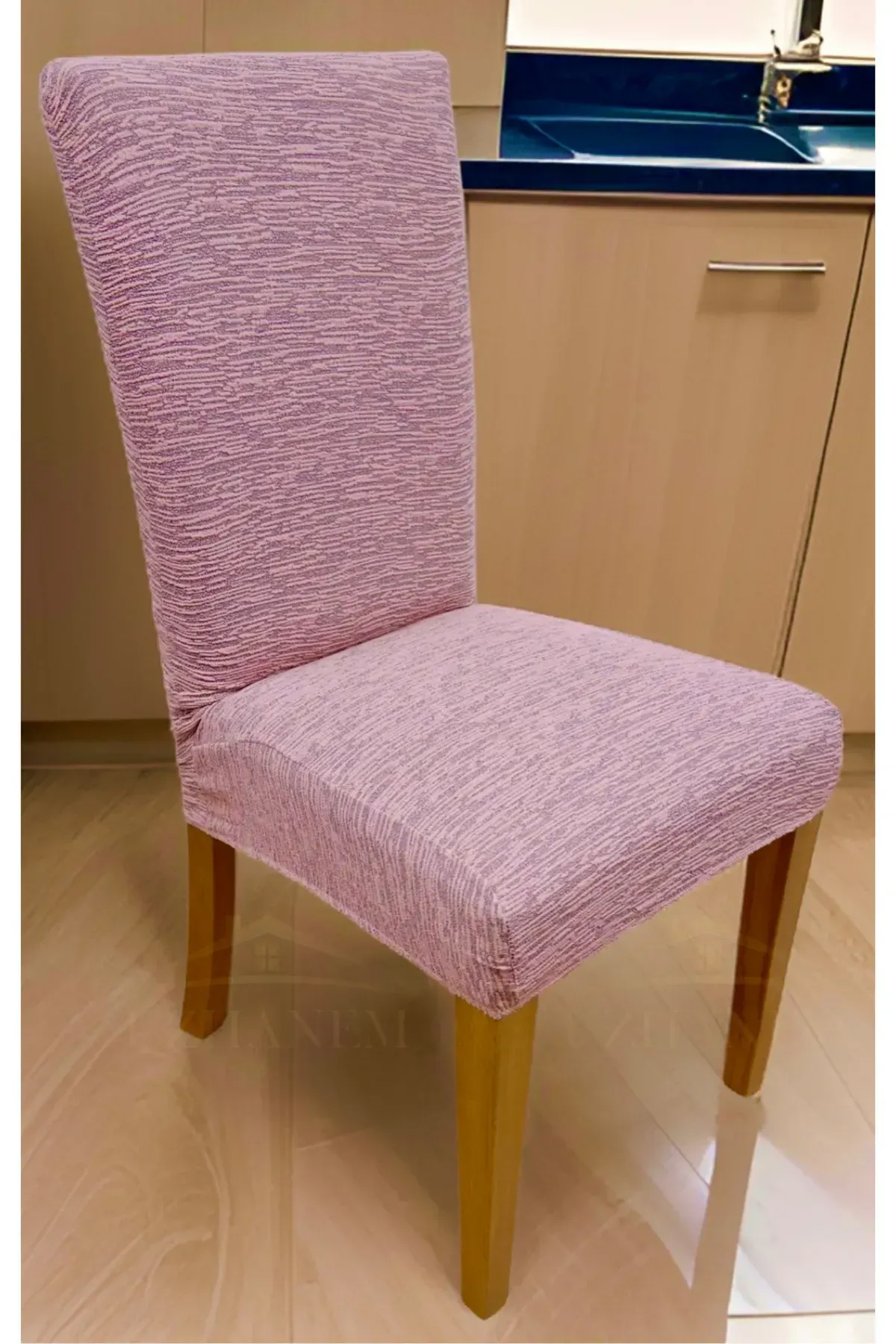 sandalye örtüsü sandalye kılıfı pudra