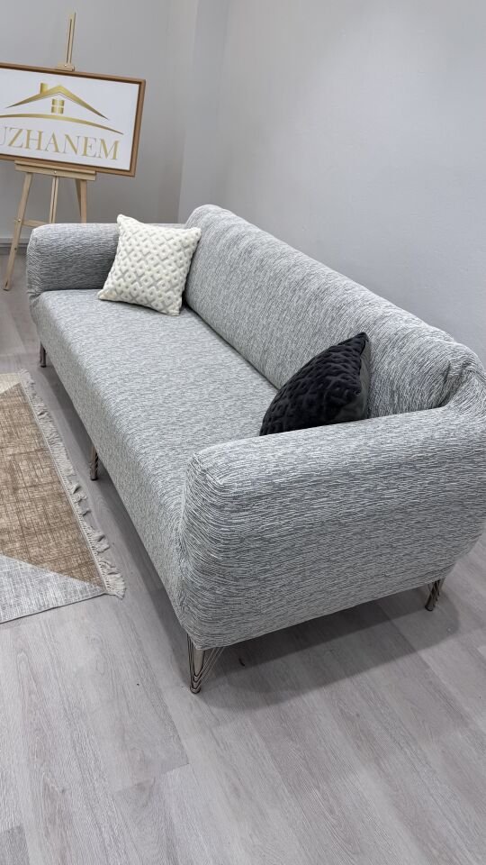 koltuk örtüsü koltuk kılıfı 1adet koltuk için Taş Gri