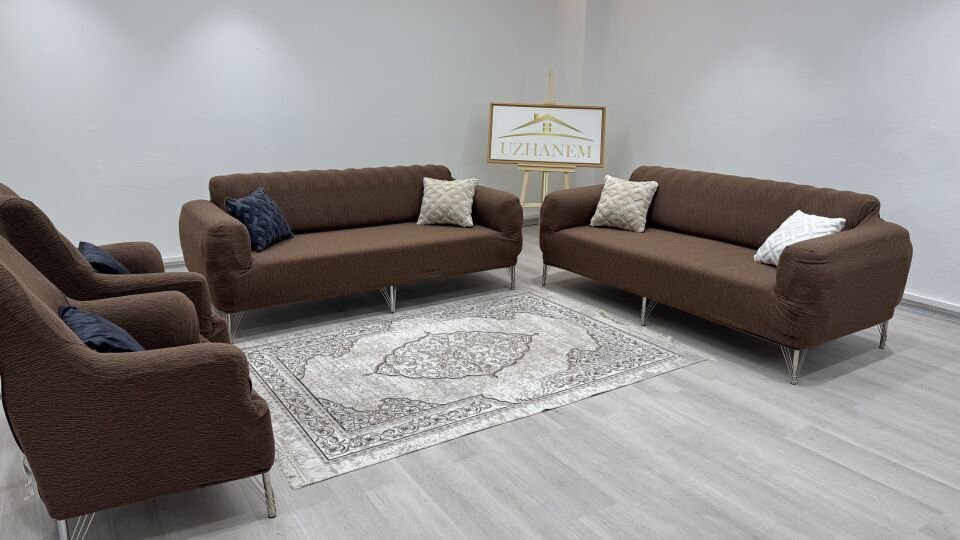 Ağaç Kabuğu Desen Koltuk Kılıfı 3.3.1.1 Koltuk Örtüsü Takımı kahverengi