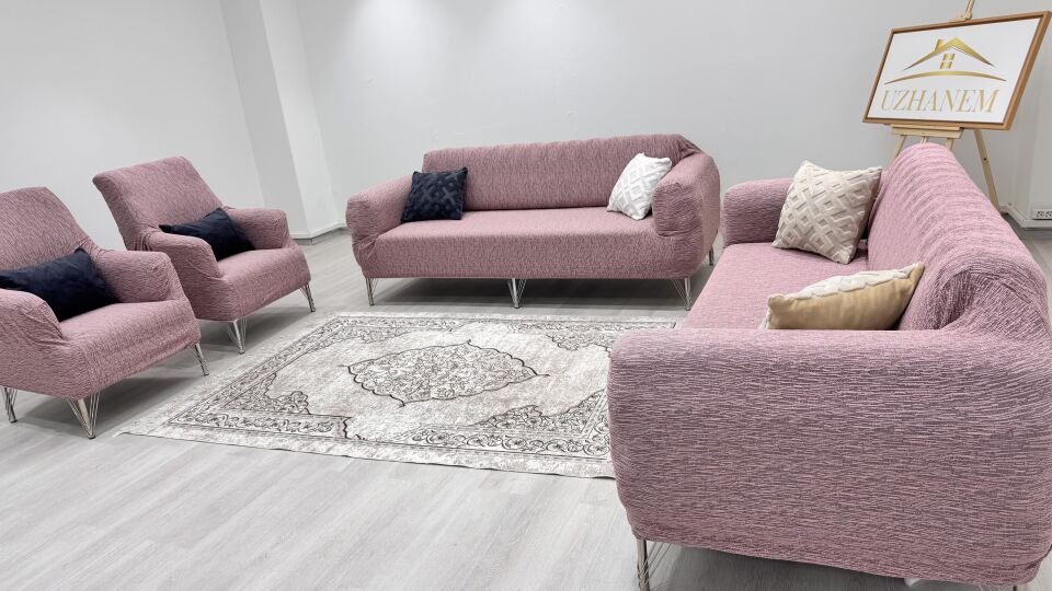 Ağaç Kabuğu Desen Koltuk Kılıfı 3.3.1.1 Koltuk Örtüsü Takımı pudra