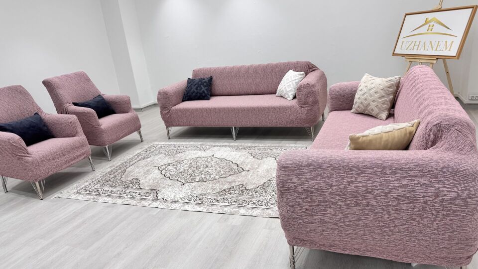 Ağaç Kabuğu Desen Koltuk Kılıfı 3.3.1.1 Koltuk Örtüsü Takımı pudra