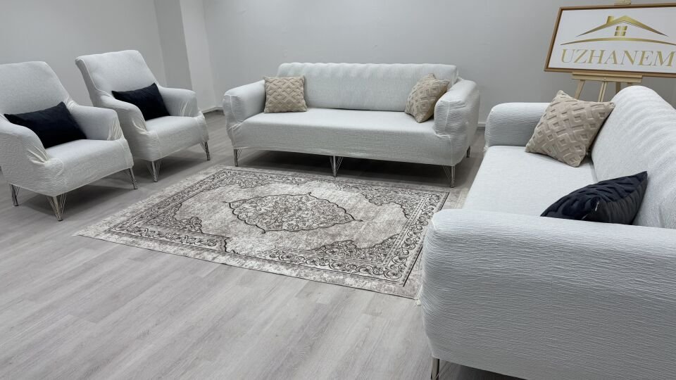 Ağaç Kabuğu Desen Koltuk Kılıfı 3.3.1.1 Koltuk Örtüsü Takımı krem