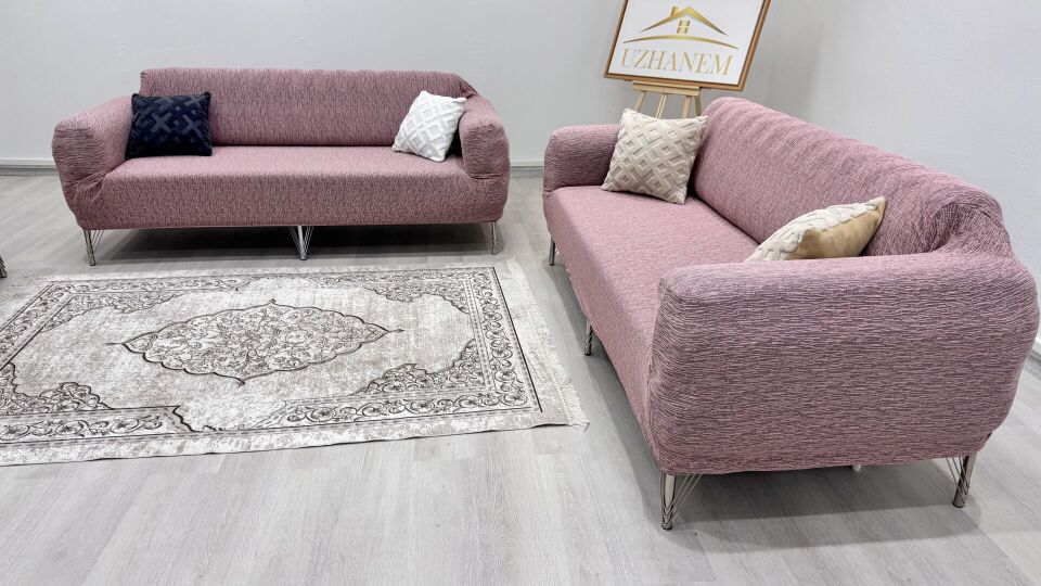Ağaç Kabuğu Desen Koltuk Kılıfı 3.3.1.1 Koltuk Örtüsü Takımı pudra
